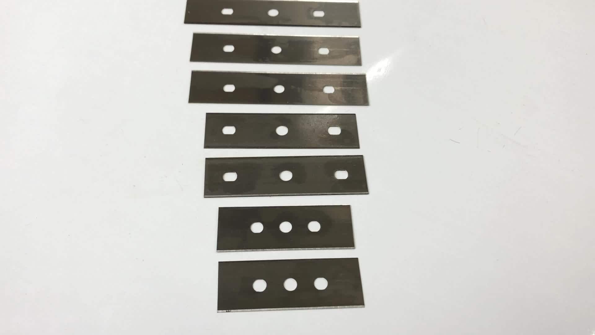 Double Edge Three Holes Flooring Knives Blades 42.5*22*0.2mm Buy 3