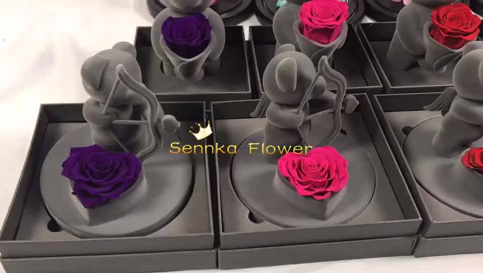 Wholesale Rose Bear Lovely Teddy Bear With A Preserved Fresh Eternal