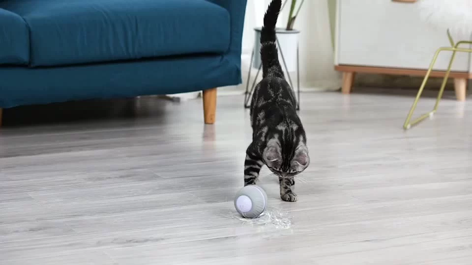 BENTOPAL-- Smart Interactive Cat Toy Balls Automatic Interact Rolling Wicked Ball  Self Rotating Pet Cat Balls USB Rechargeable