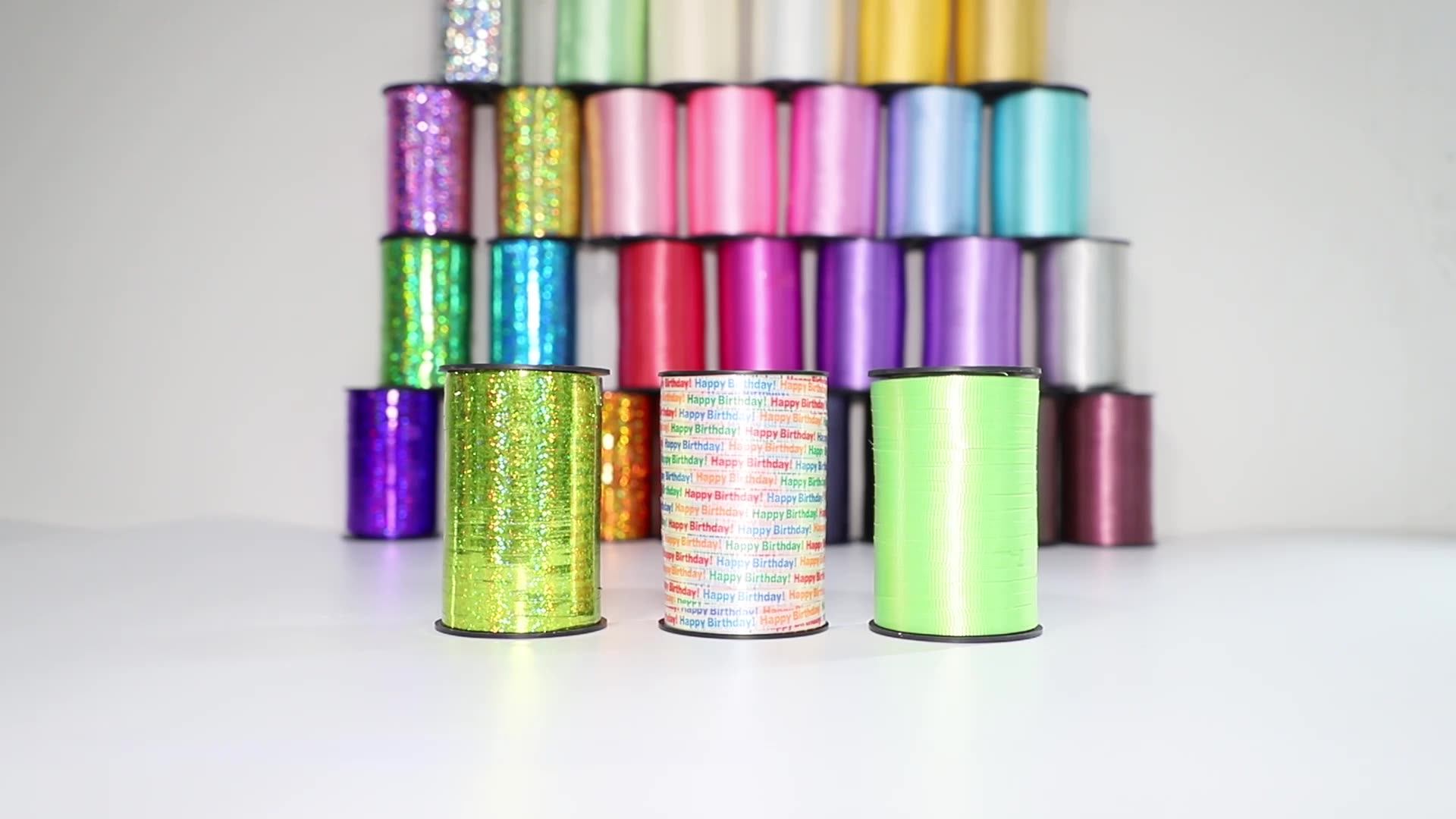 Hot Sale Shiny Christmas Metallic Balloon Curling Ribbon For Gift