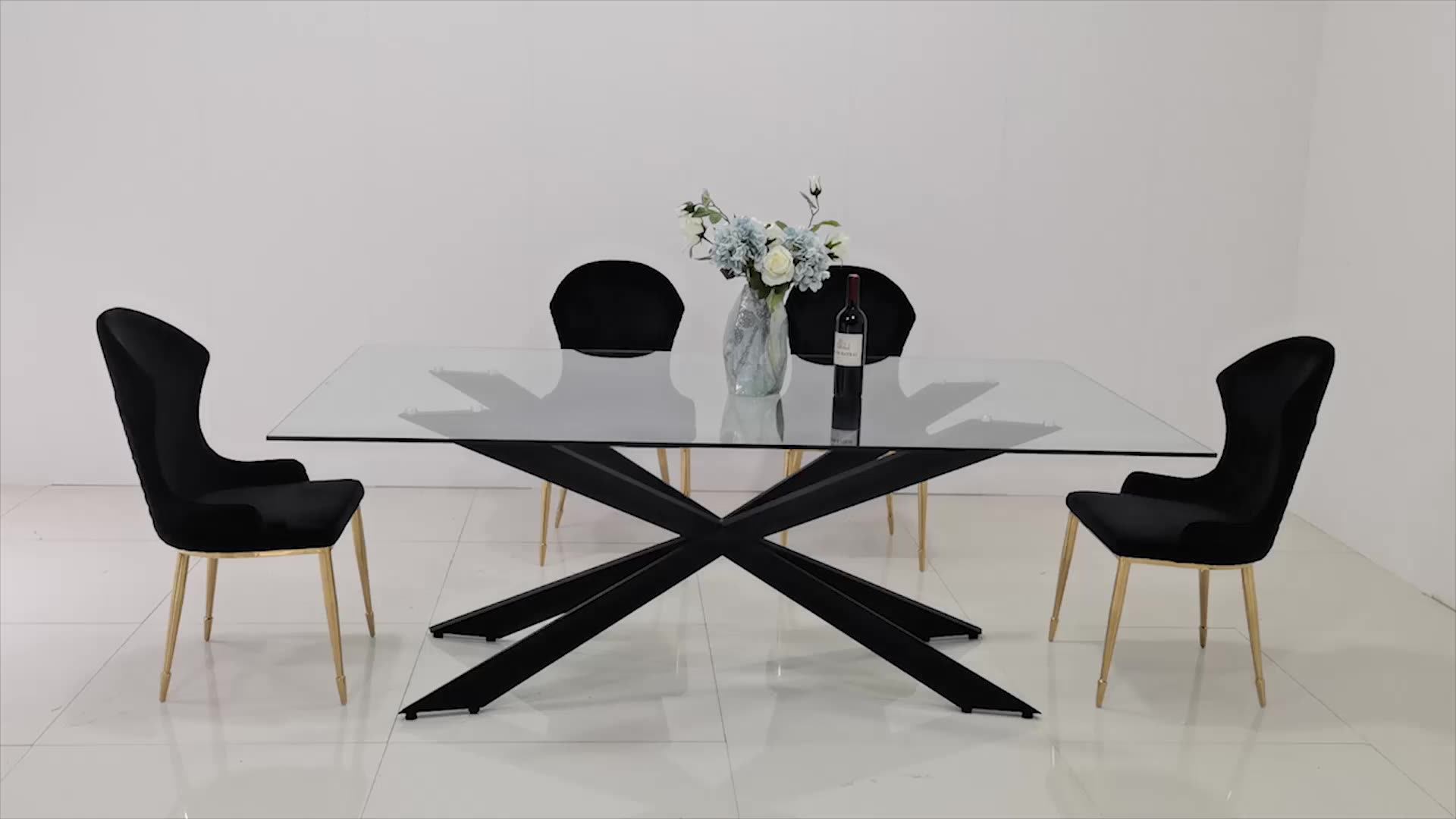Modern Furniture Dining Table Chairs Sets Meja Makan Stainless Steel