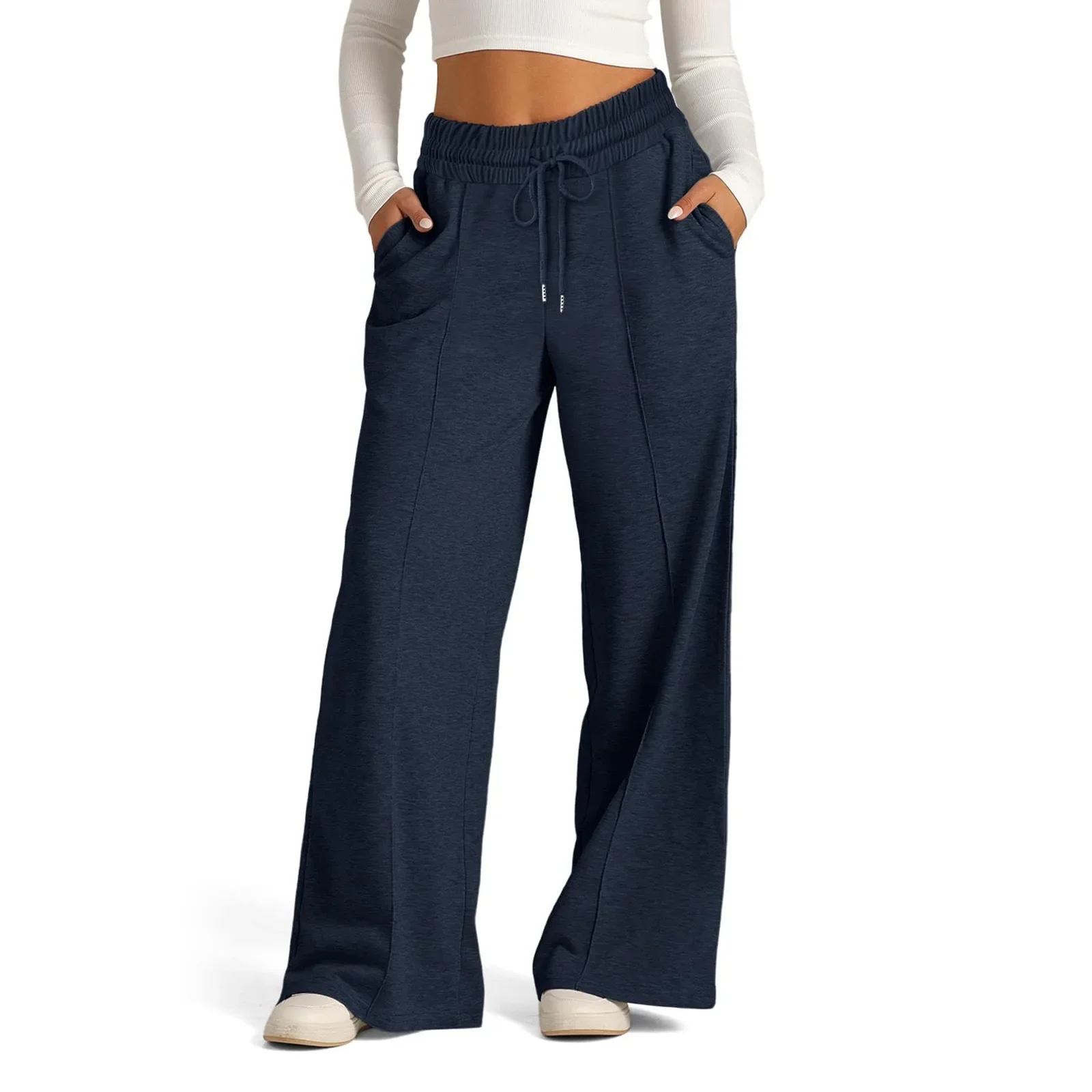 New Fashionable Letter Print Loose Wide-Leg Pants for Sports Hip-Hop Street Dance Jazz Performance Square Dance