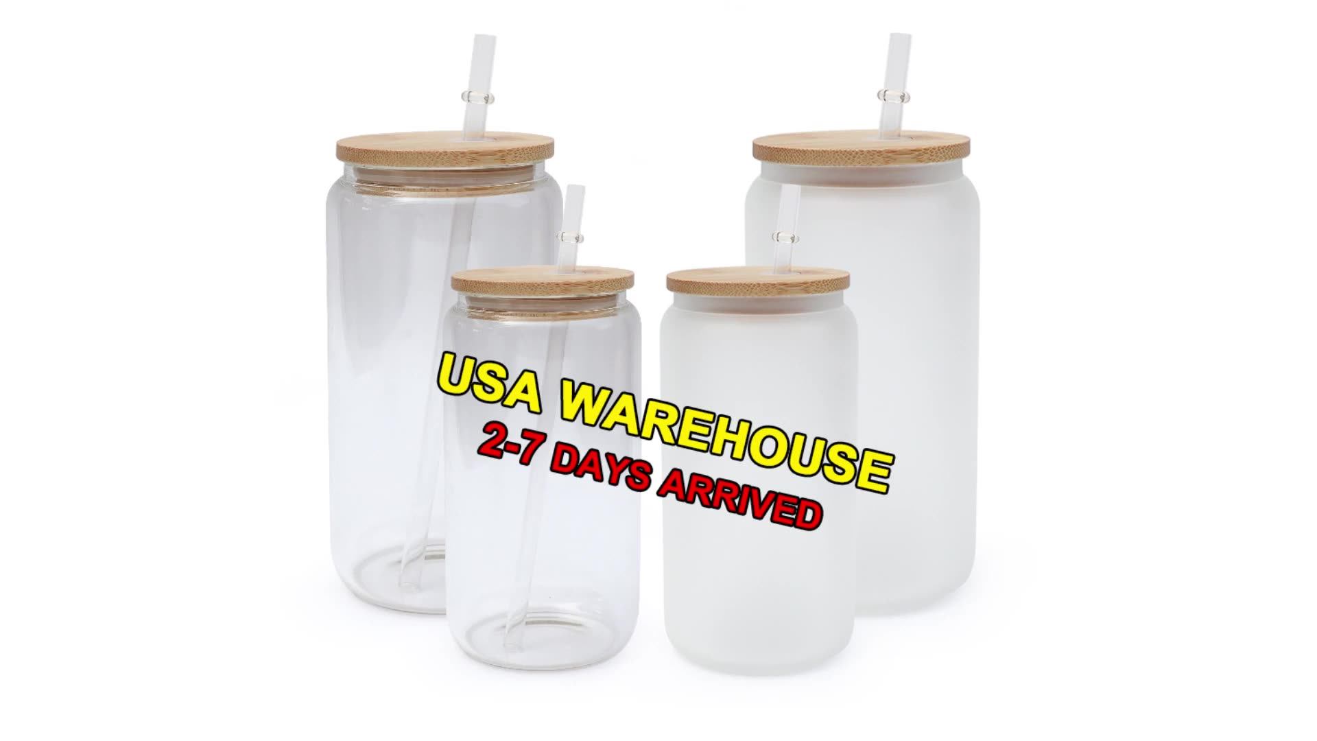 Usa Warehouse Wholesale 16oz 12oz Libby Beer Can Shape Glasses Frosted