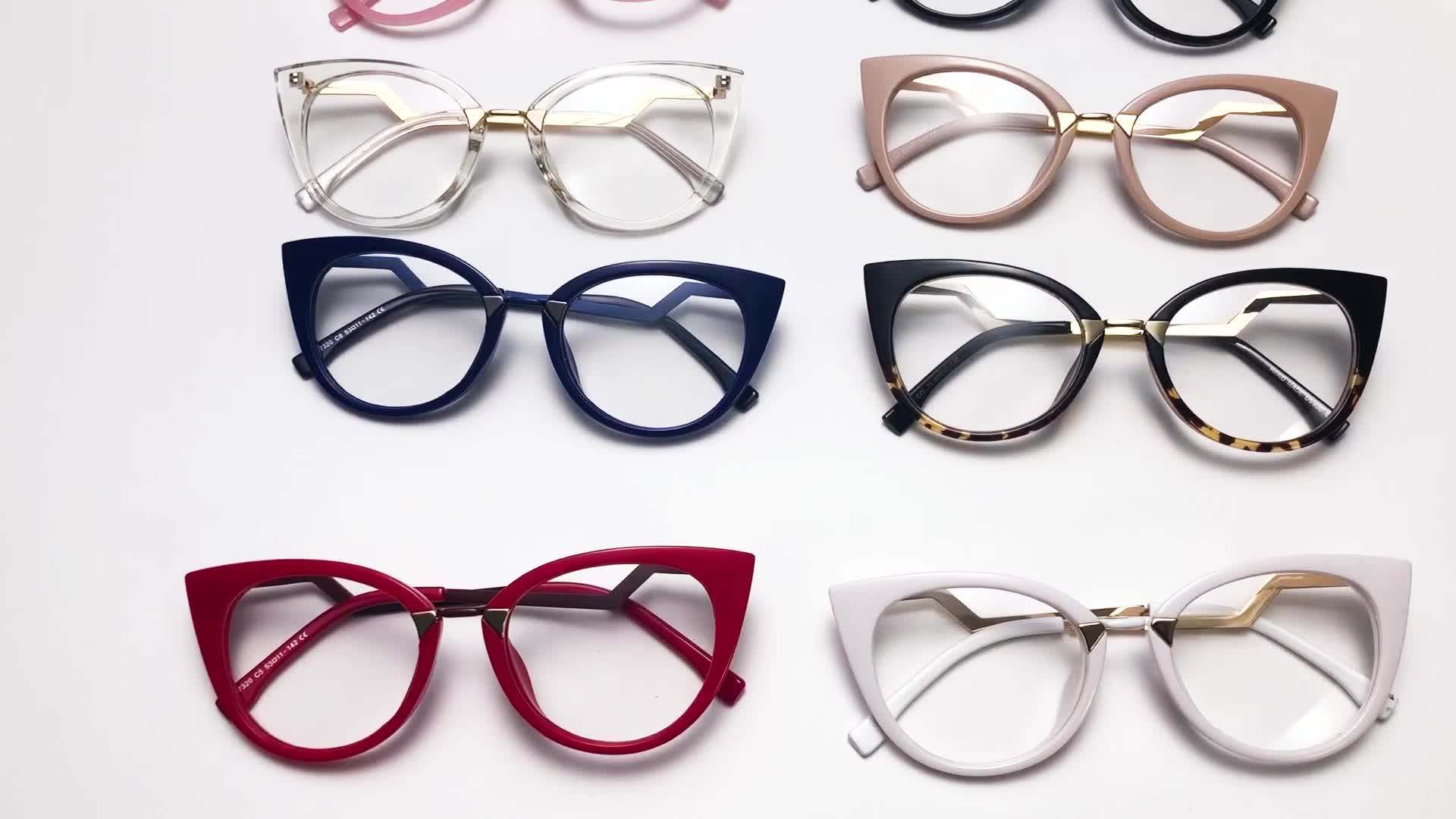 Shinelot Factory Stock Supply Italy Style Women Cateye Glasses Eyewear