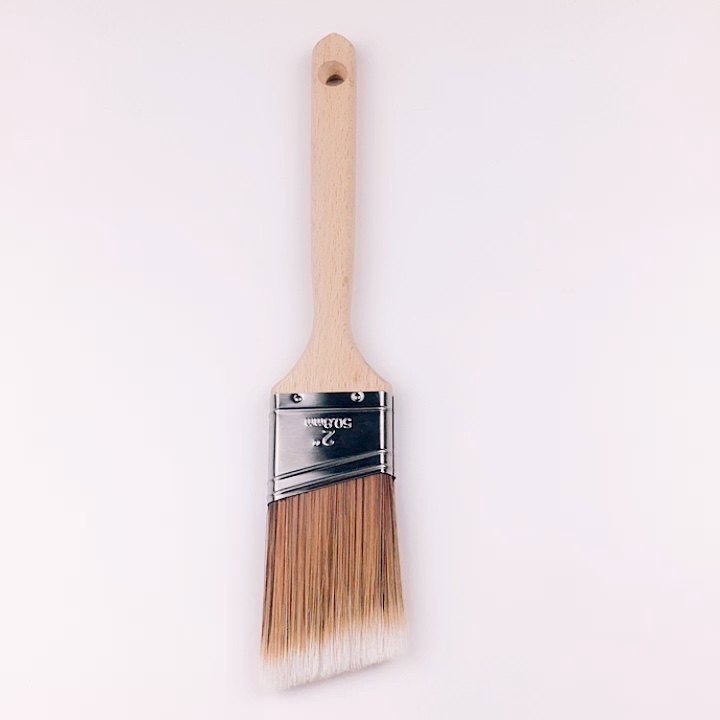 Tapered Brush,Flat Paint Brush,Synthetic Paint Brush With Long Wooden