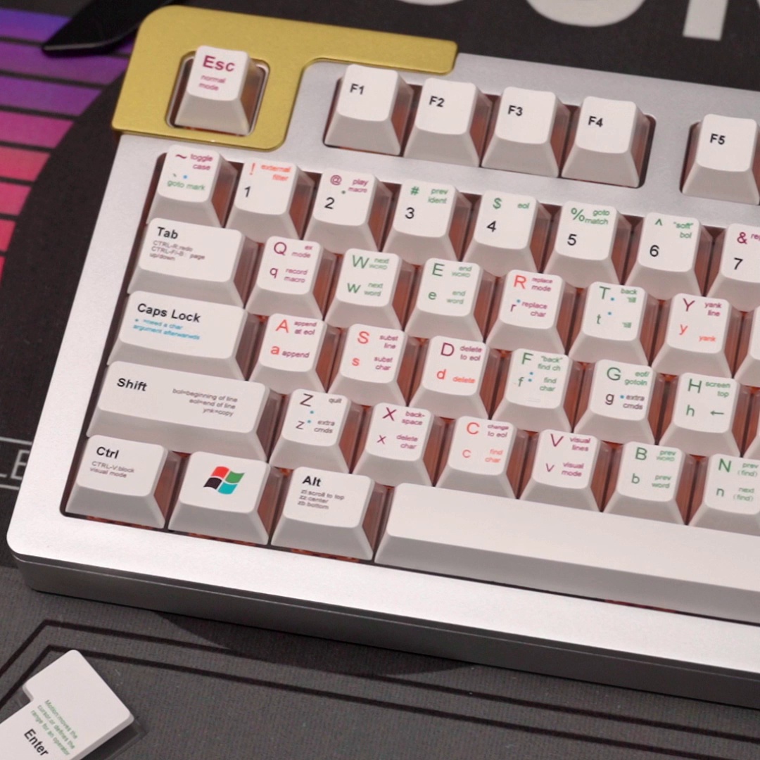 神灯日语键帽开箱。该三面透光机械键盘键帽太绝了✨打工人熬夜也要冲！