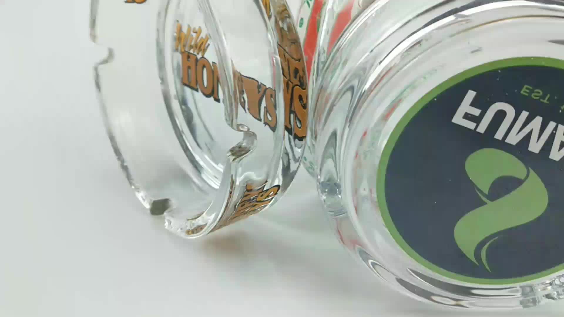 Cheap Glass Ashtrays Wholesale Personalized Custom Logo Ashtray Glass
