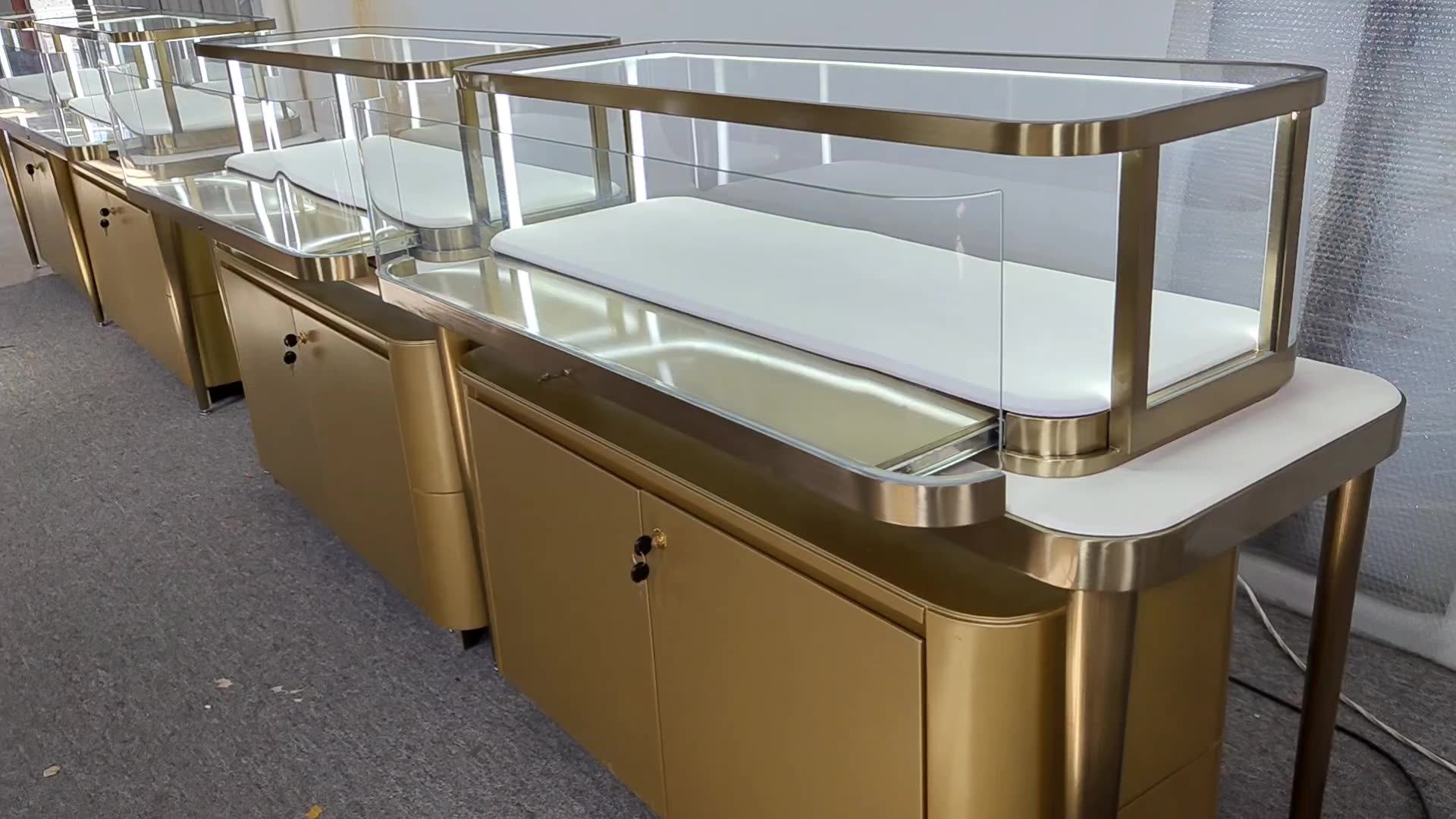 Stainless Steel Watches Jewelry Glass Display