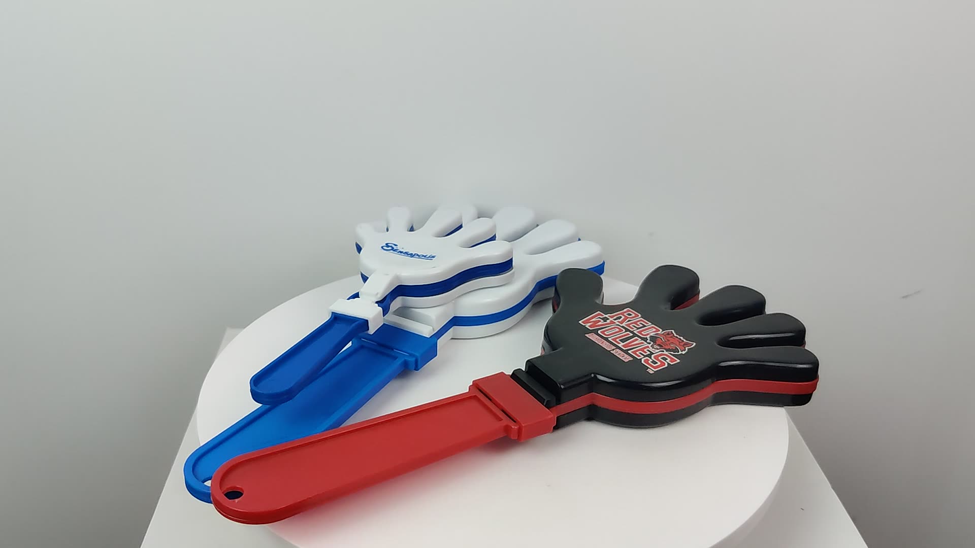 Customized Logo PP Plastic Noise Maker Hand Clap Toy Fan Clapper, View