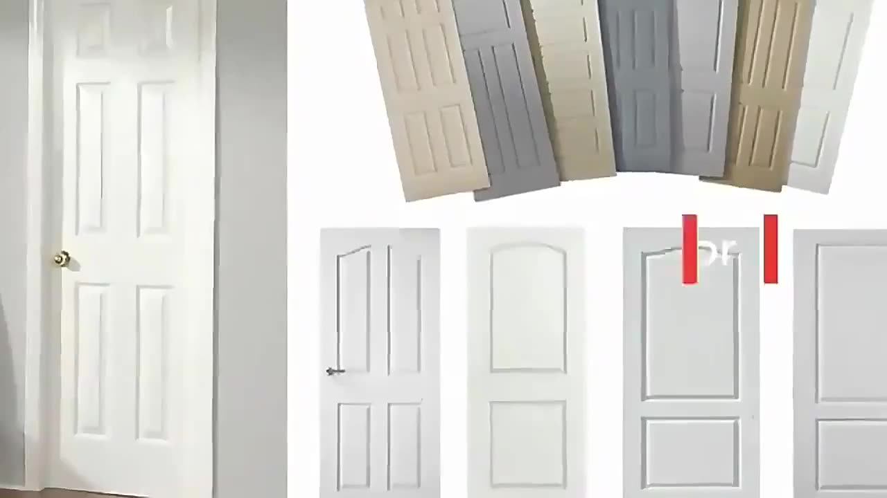 49/16'' Frame White Finished Hollow Core Wood Hardboard Slab Door