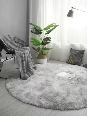 Carpet round floor mat ins fluffy carpet Bedroom girl style tatami cushion photo girl net red same style