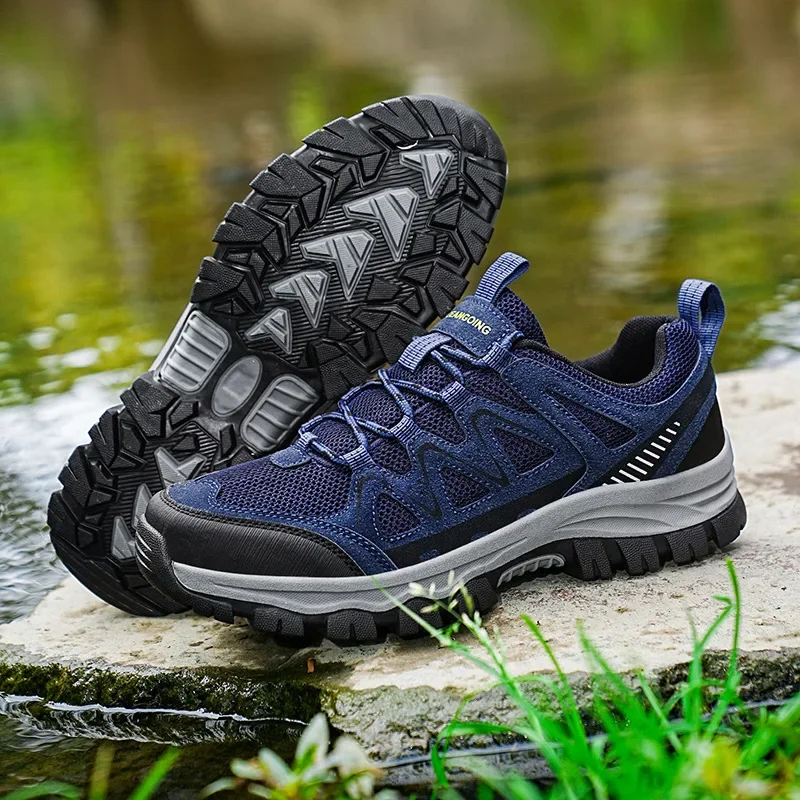 plus size camping sports running hiking shoes cross-border new men's hiking shoes outdoor non-slip hiking men's shoes wear-resistant