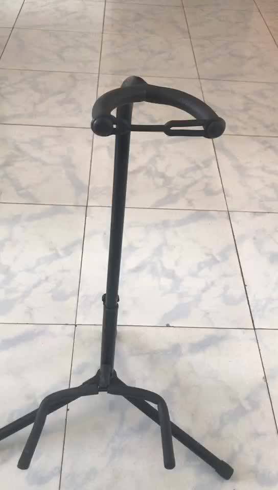 Foldaway Single Vertical Guitar Stand Universal Black Tripod Guitar