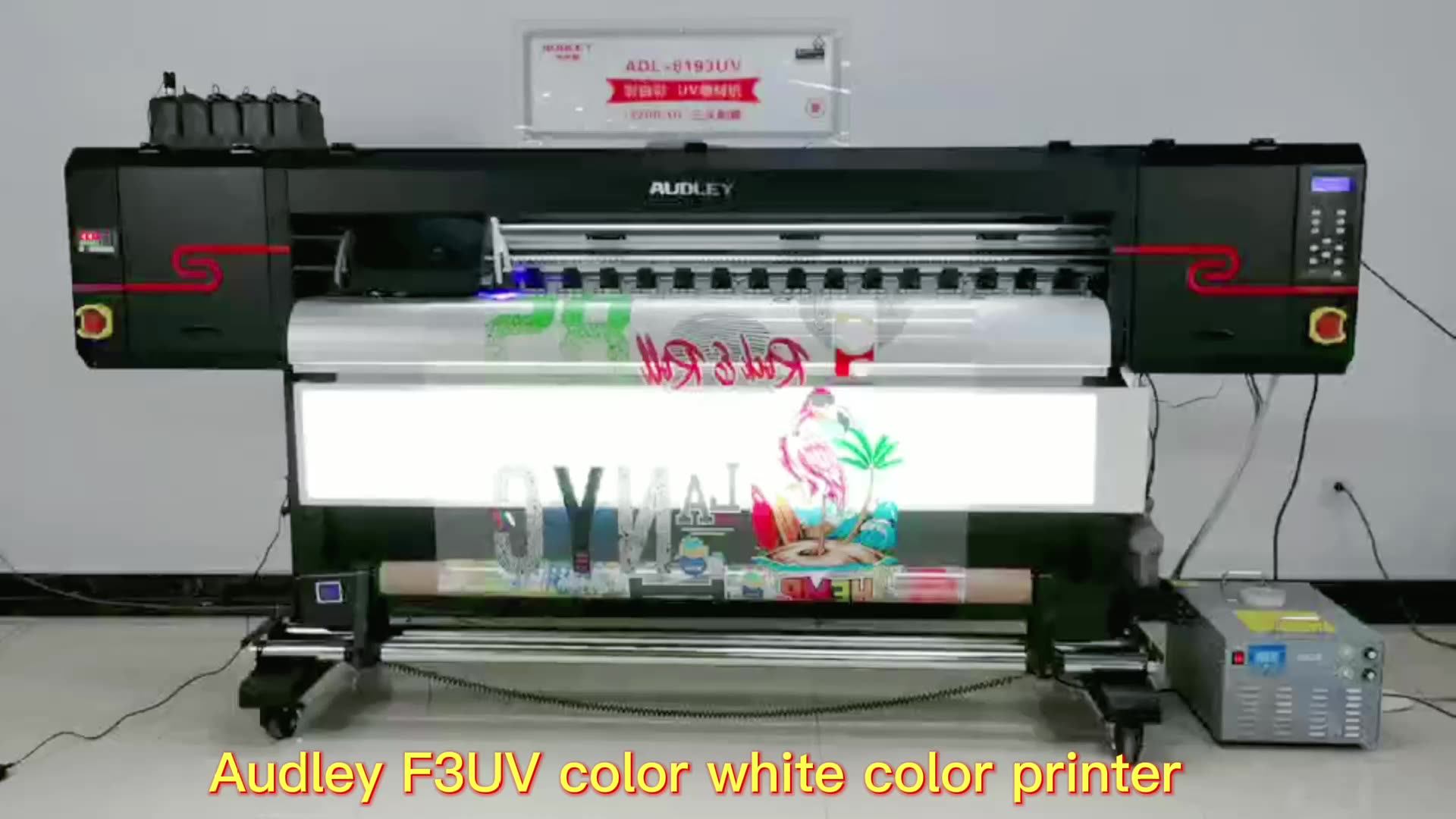 Audley 1.8m F3 Label Printer Inkjet Uv Roll To Roll Uv Printer With