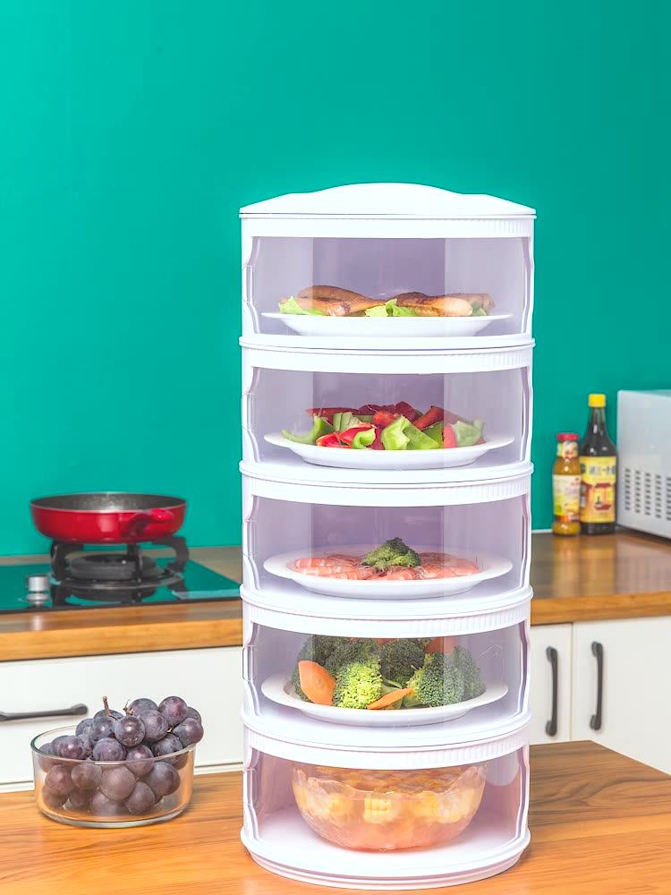 Multi Layer Food Cover Stackable Plate Covers Food Insulation Cover