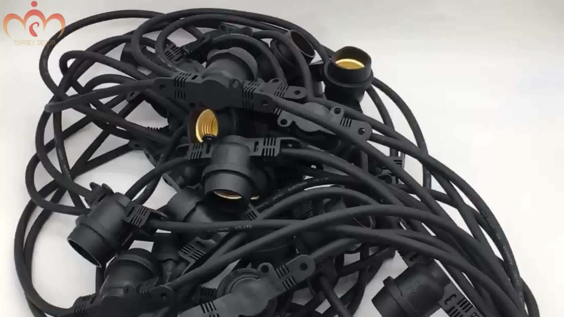 Wholesale 20m E27 Lamp Holder Outdoor Connectable Light Bulbs
