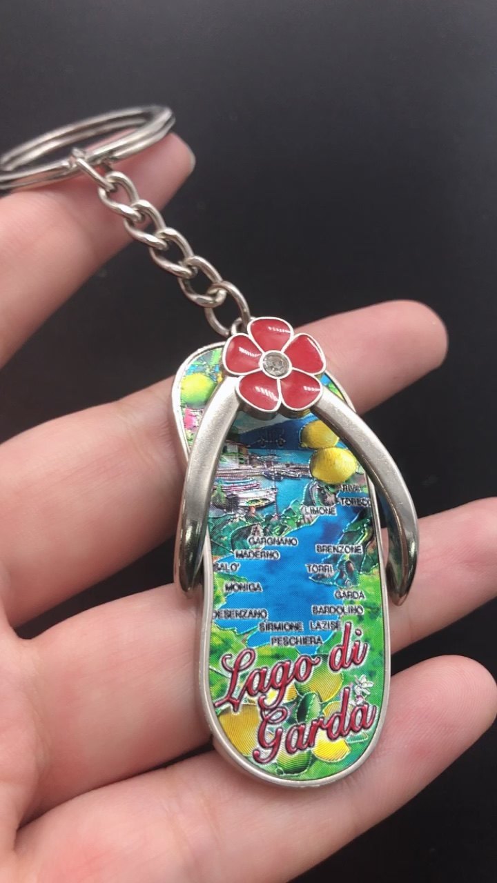 Myrtle Beach Souvenir Keychain Custom Rubber/pvc Shoe Keychain Flip