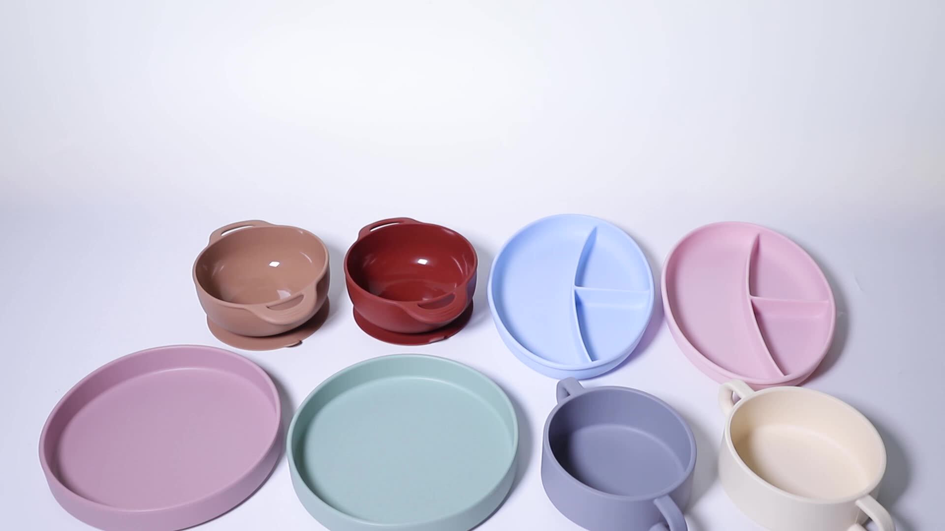 New Arrival Ecofriendly Nontoxic Strong Suction Bowl Spoon Set