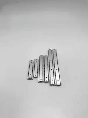 Small drawer track two sections of ultra-short narrow track 16mm wide silent ball slide two-way double zipper chute rail