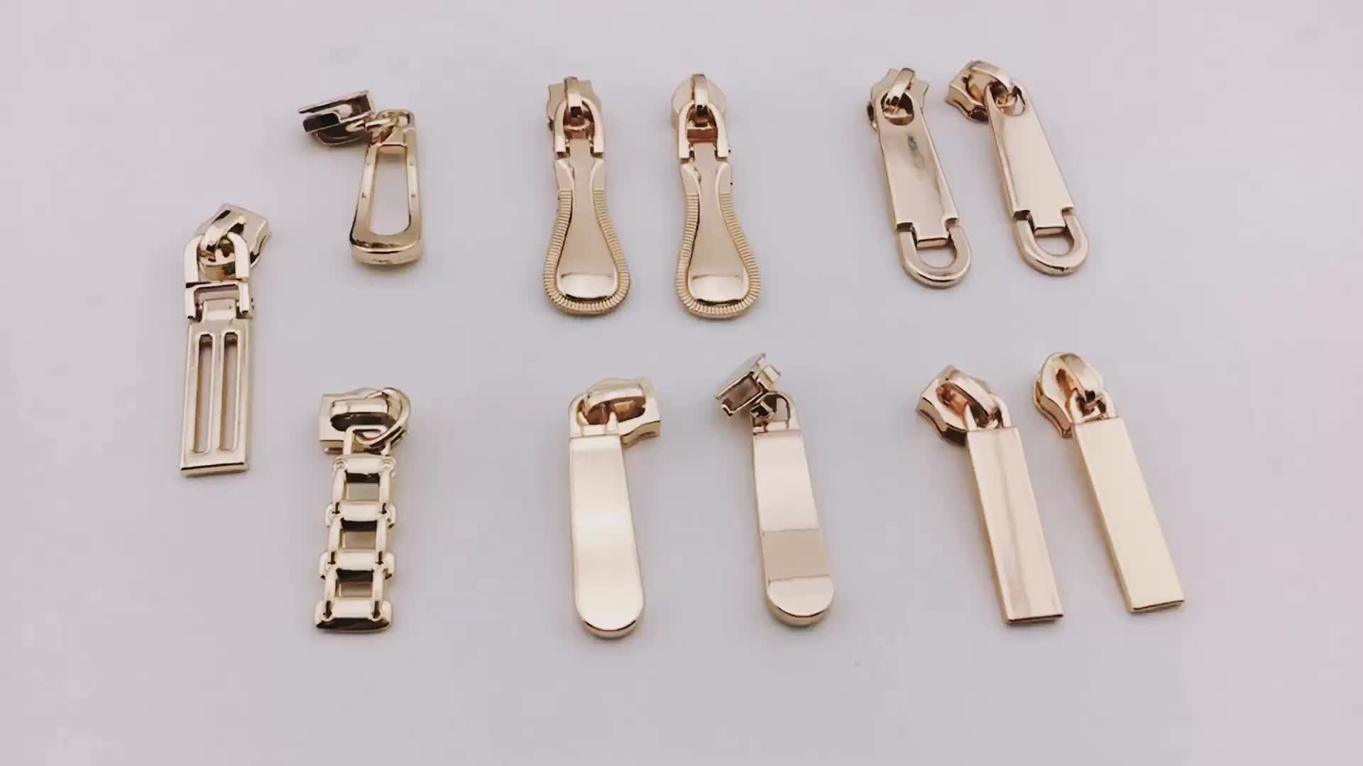 Wholesale Custom Zipper Puller Metal Clothing Zipper Slider Accessories