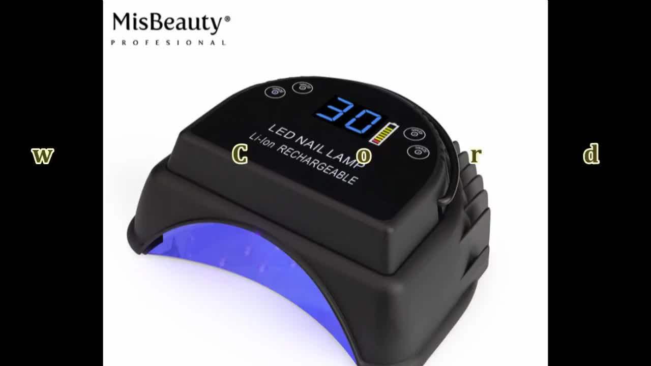 Battery Working 4 Hours 64w Gel Uv Led Cordless Nail Lamp Pro Cure Led