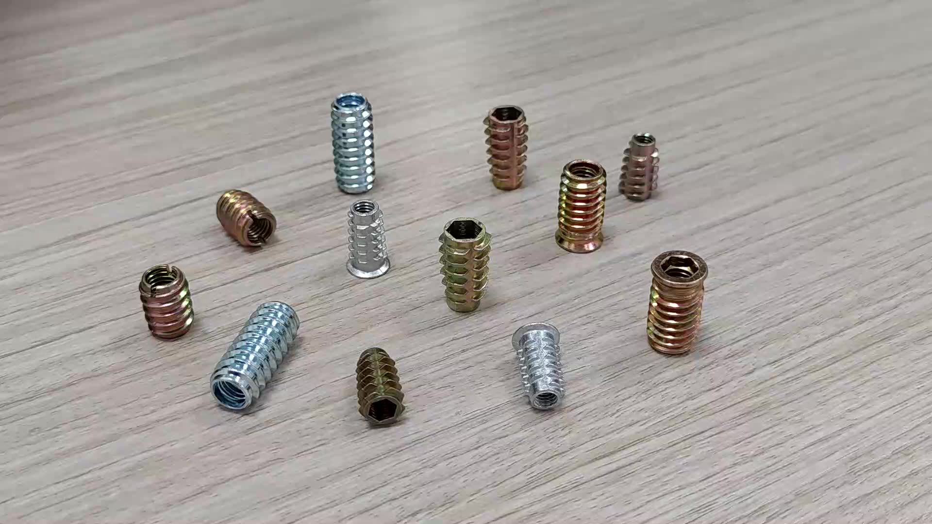 Zinc Alloy Furniture Sleeve Screwin Nut With Inner & Outer Thread