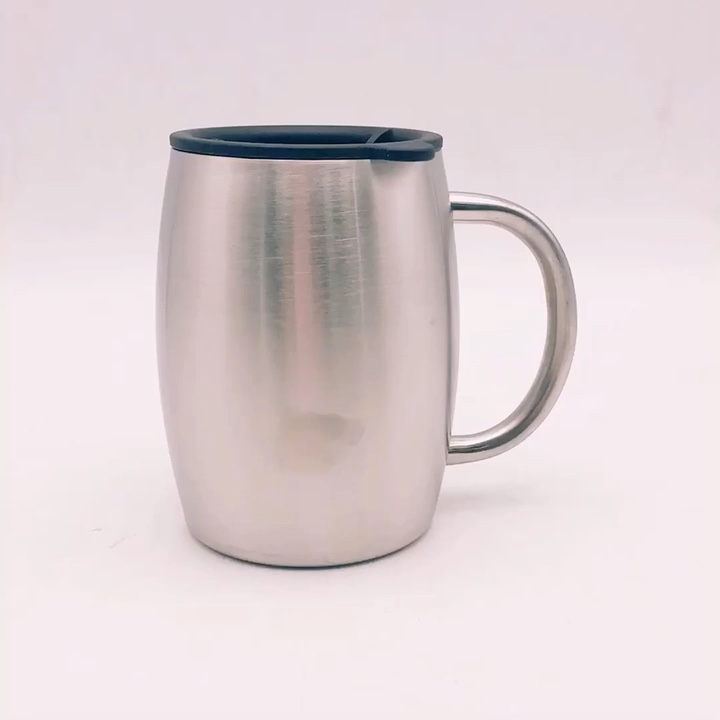 14 Oz Double Walled Insulated Beer Cup,Coffee Mugs Set Of 2 Stainless
