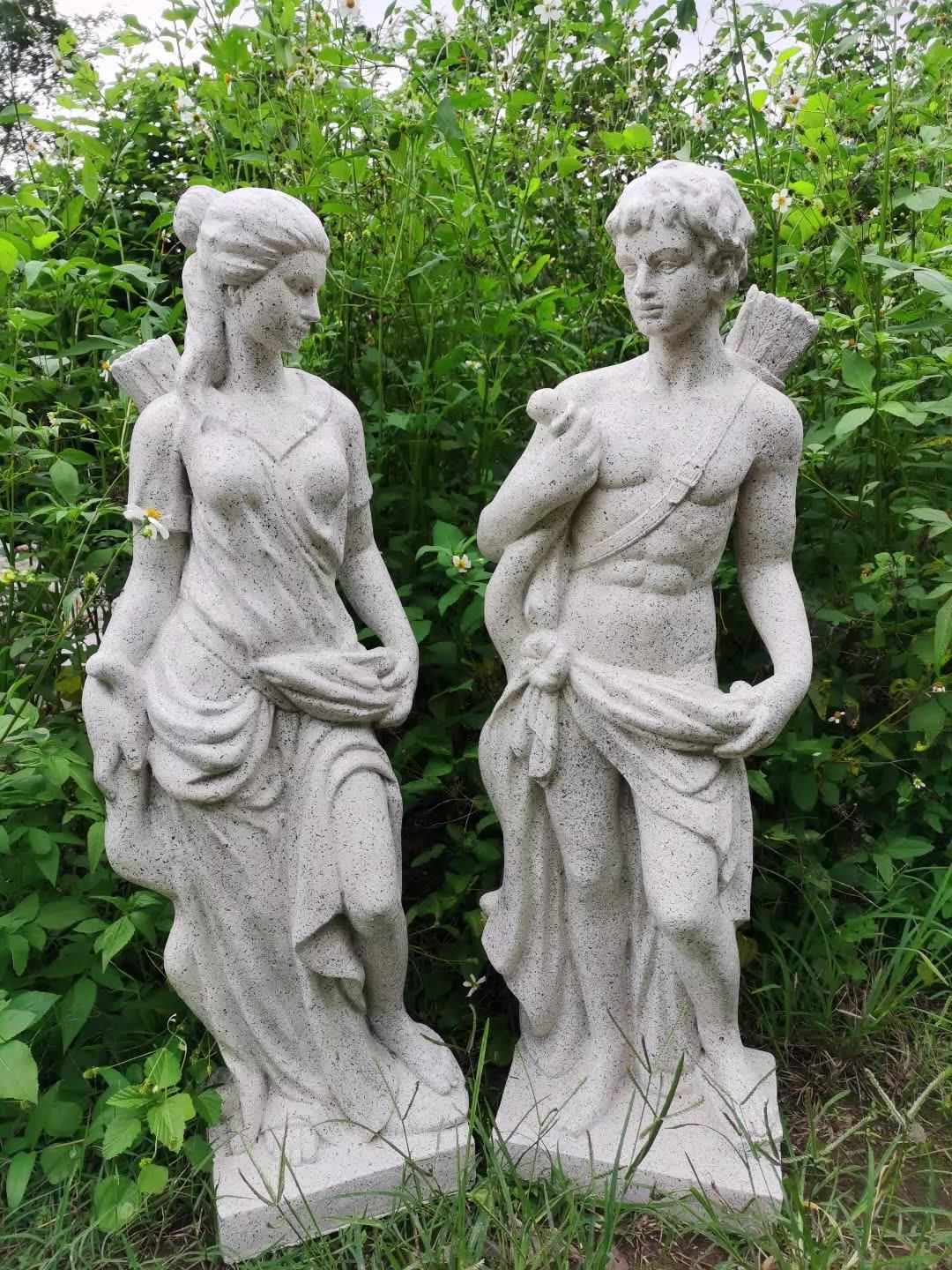 Outdoor Garden Decoration Greek Garden Angel Statues Modern Life Size