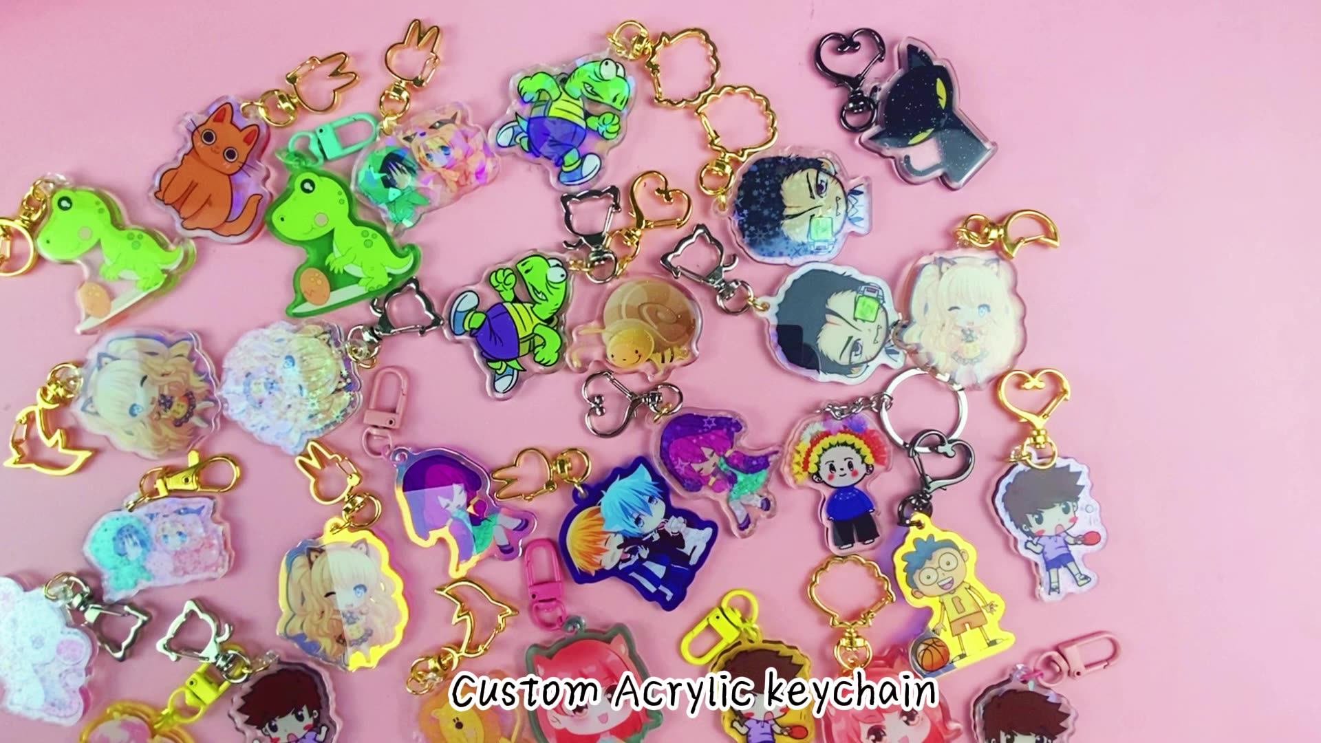 Custom Anime Plastic Key Chains Acrylic Keychain Souvenir Gift Printed