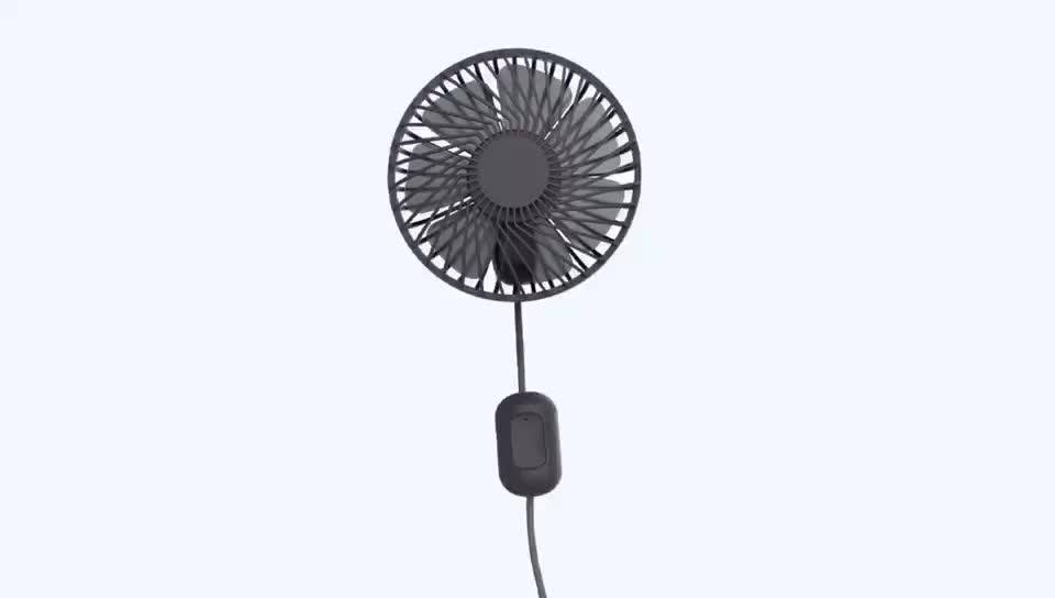Dc5v Usb Car Fan Portable Car Cooling Fan With Clip For Dashboard Car