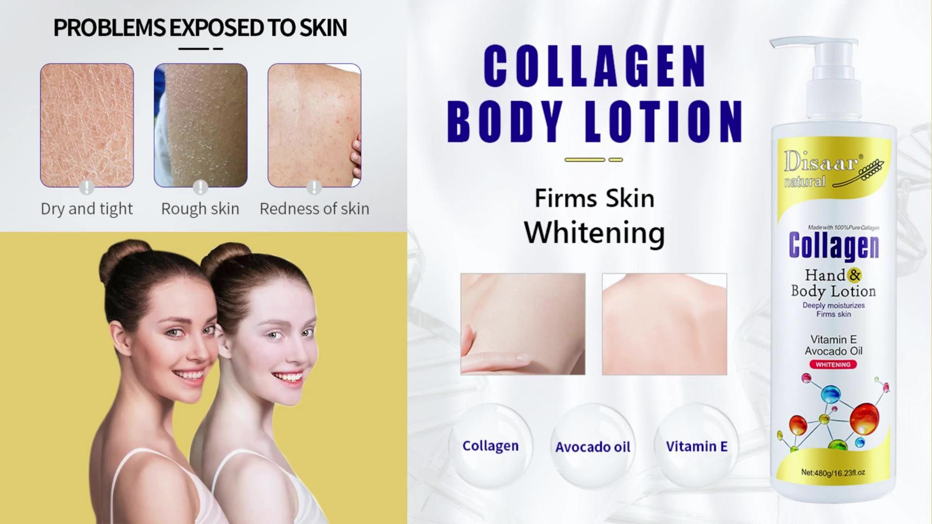 Disaar Beauty 100 Moisturizing Whitening Body Lotion Collagen