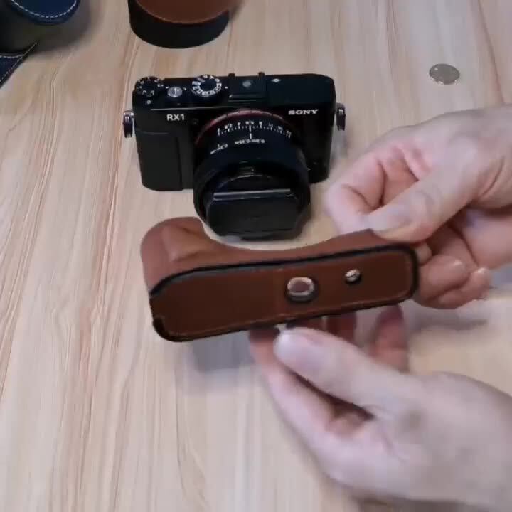 Genuine Leather Photo Camera Case Handmade Body Bag BOX Bottom