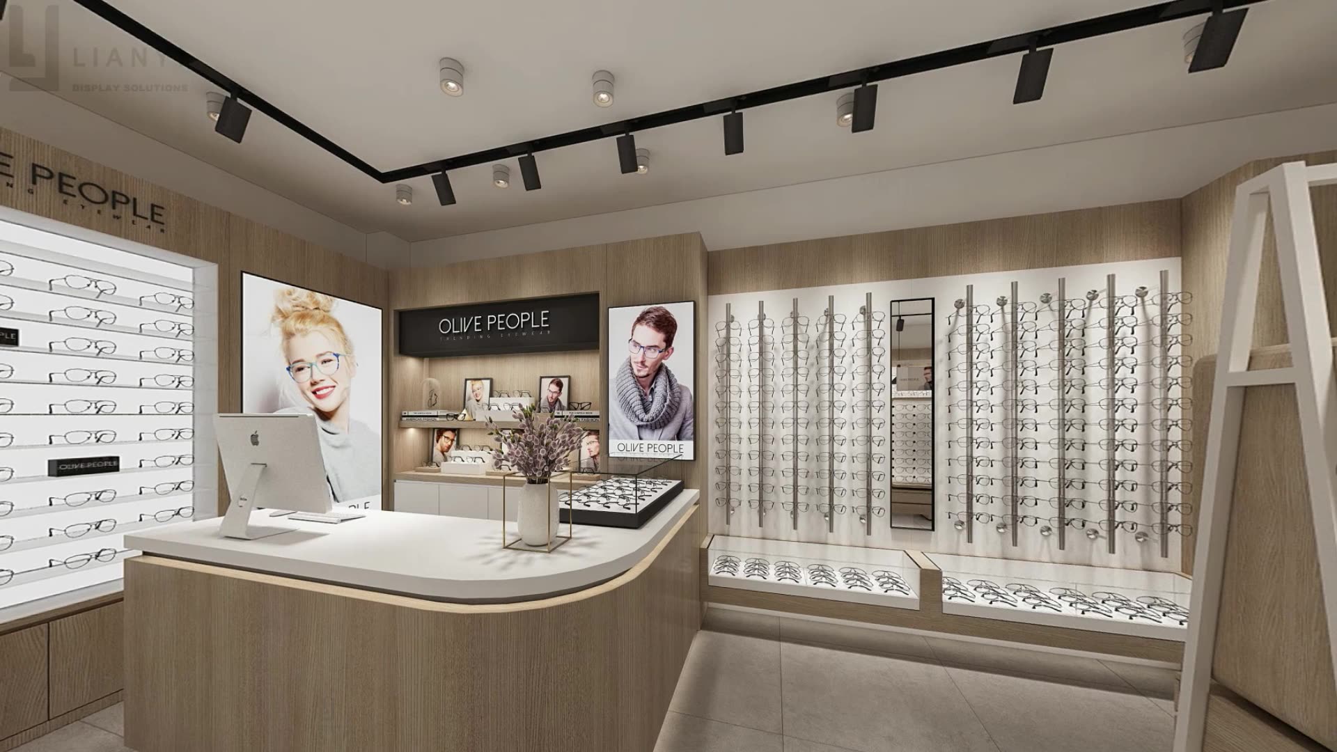 Custom Eyewear Display Contact Eye Lenses Counter For Optical