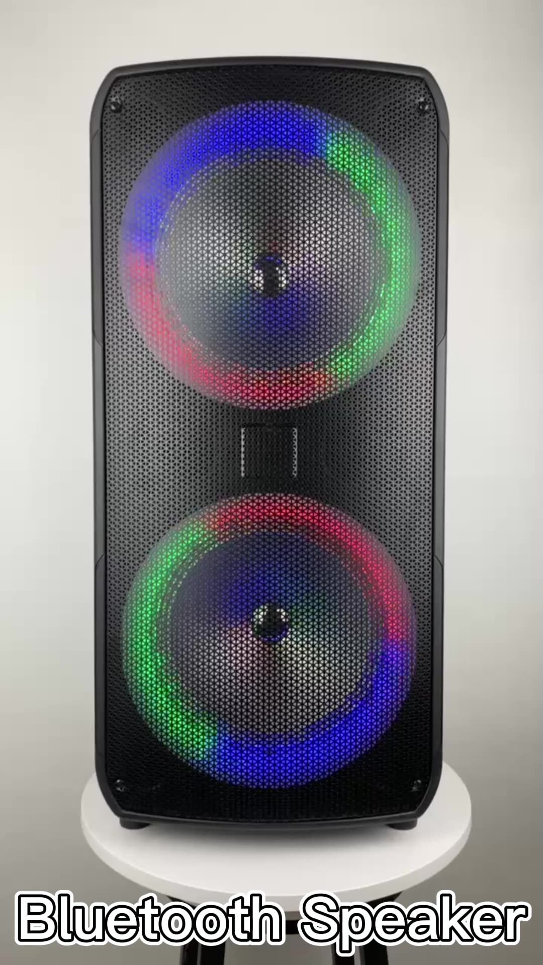 Dual 8 Inch Rechargeable Dj Boombox Box Sound Box Audio Party Speaker