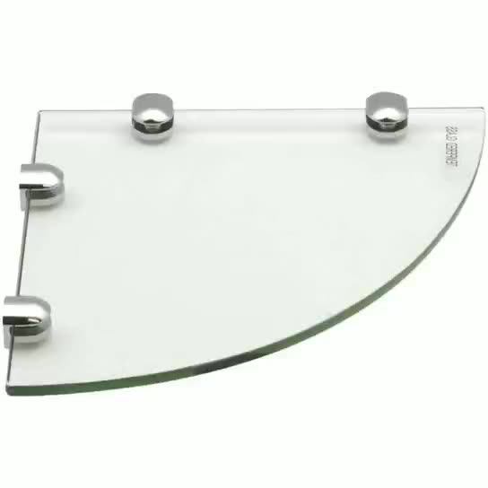 6mm Thickness Toughened Glass Corner Shelves For Bathroom Bedroom