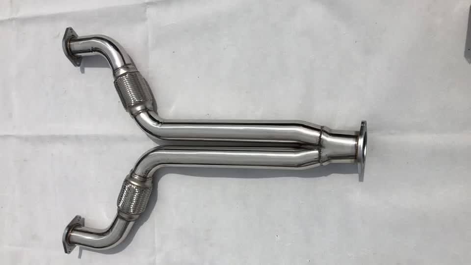 High Quality Catless Downpipe Stainless Steel Y Pipes 350z G35 For N