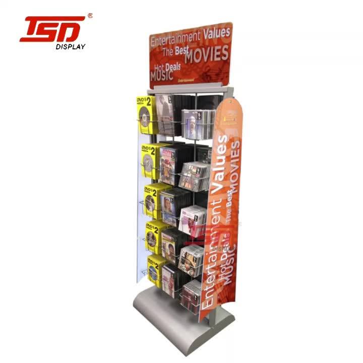 Tsda476 Retail Shop Dvd Display Shelf/ Counter Top Dvd Holder/ Black