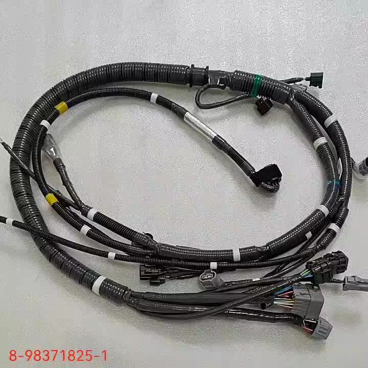 Excavator Engine Parts Wire Harness 8-98371825-1 for Hitachi ZX200