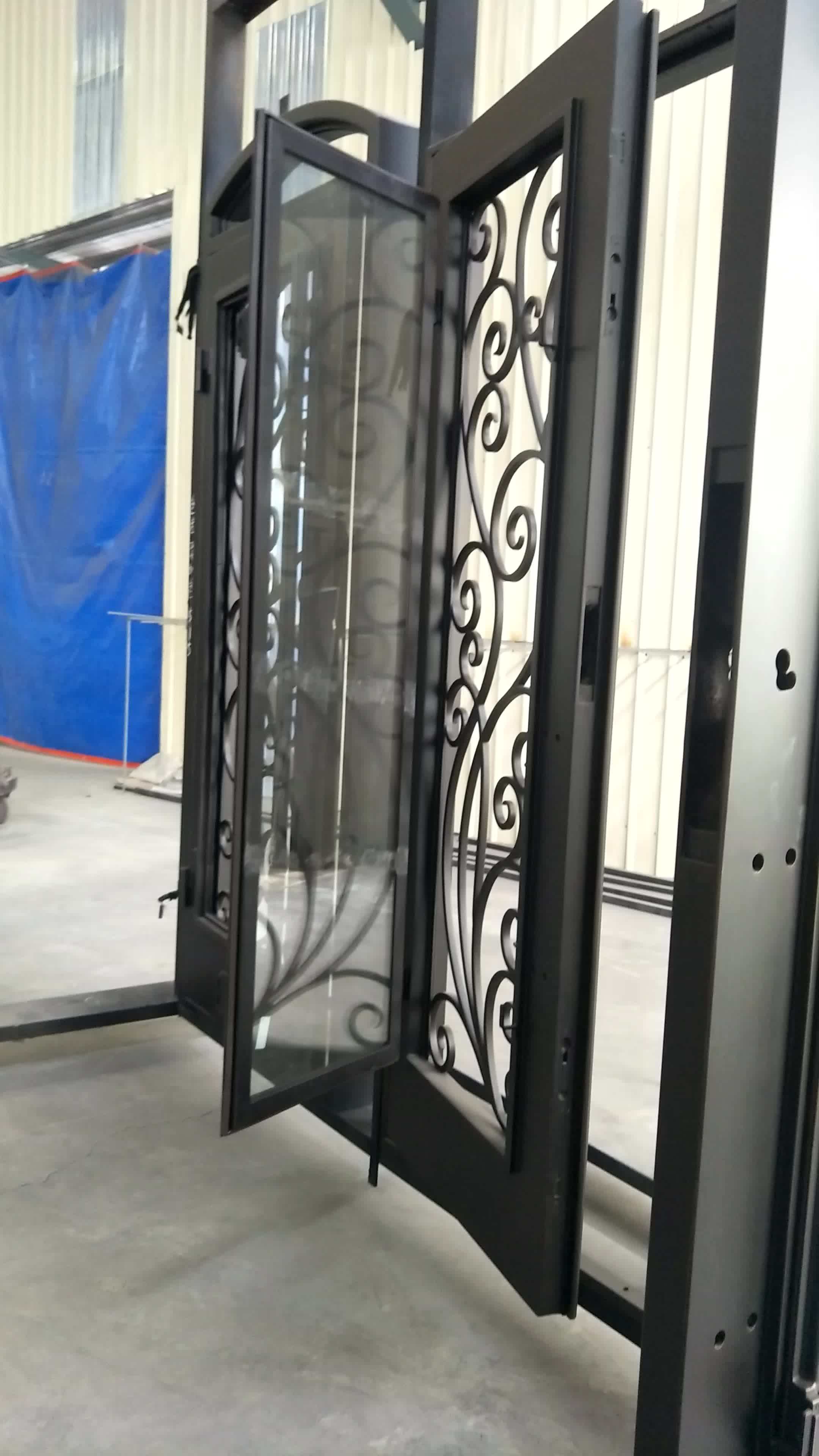 Sz120 Square Top Wrought Iron Double Front Door Buy Wrought Iron Security Door,Wrought Iron