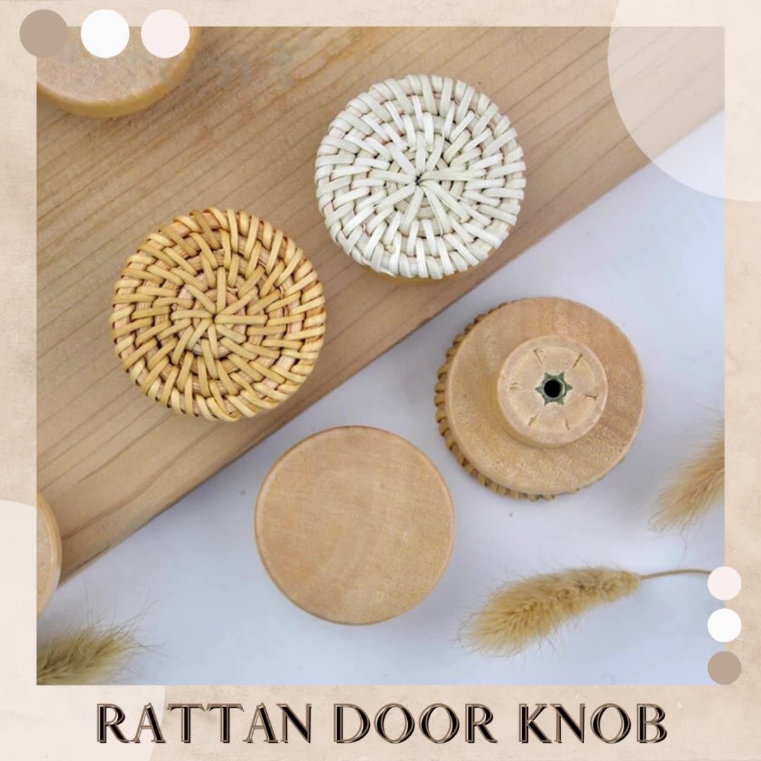 Kitchen Door Handles Handmade Eco Friendly Wood And Rattan
