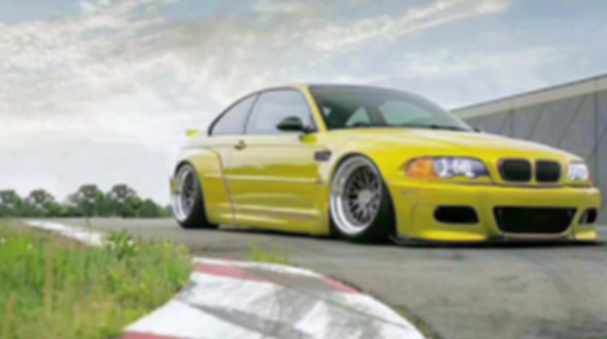 Car Wide Body Kit For Bmw E46 Sedan 4 Door Frp Fiber Body Kit Cover
