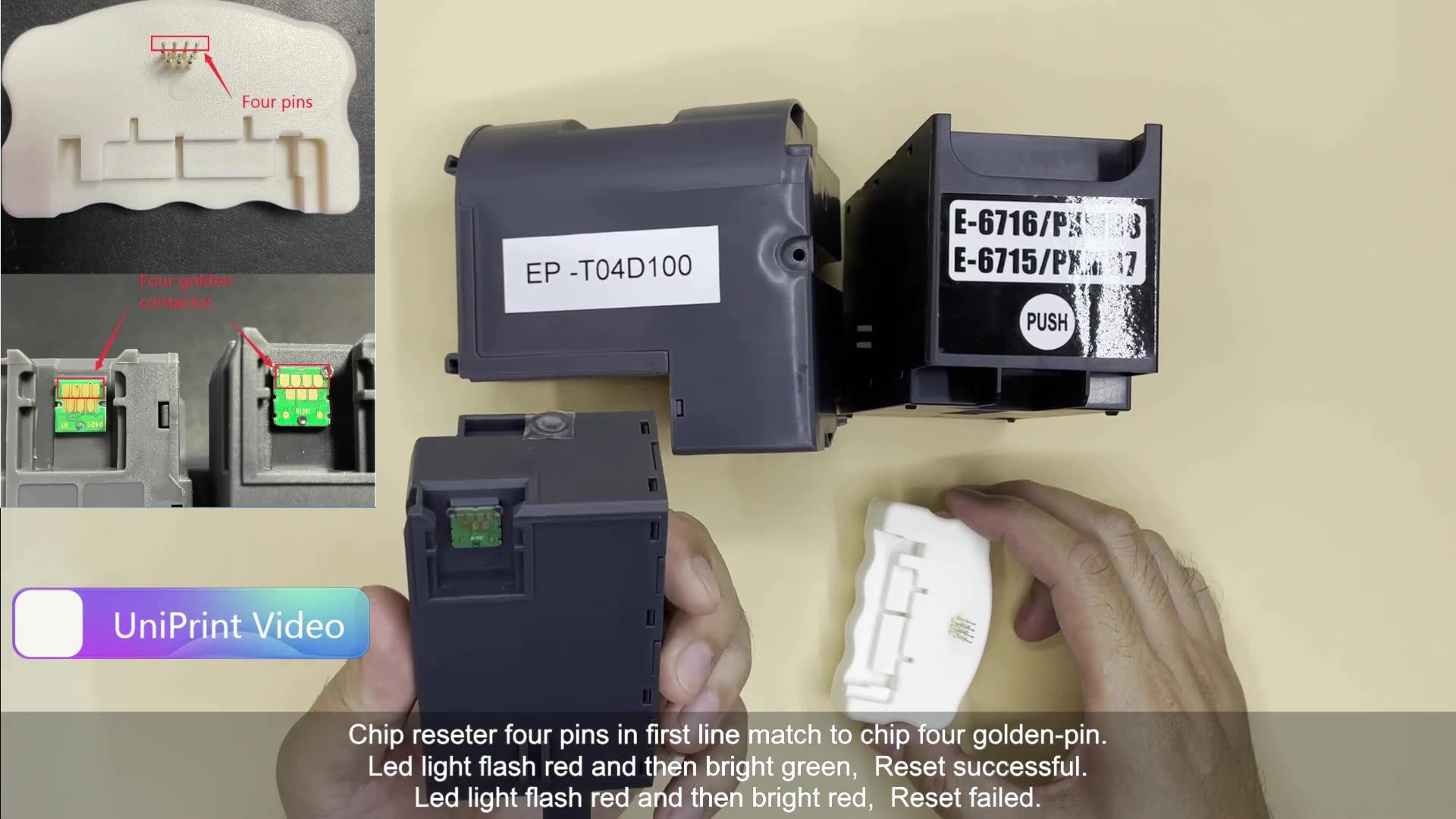 T04D1 T6716 T04D0 T3661 Maintenance box chip Resetter For Epson XP