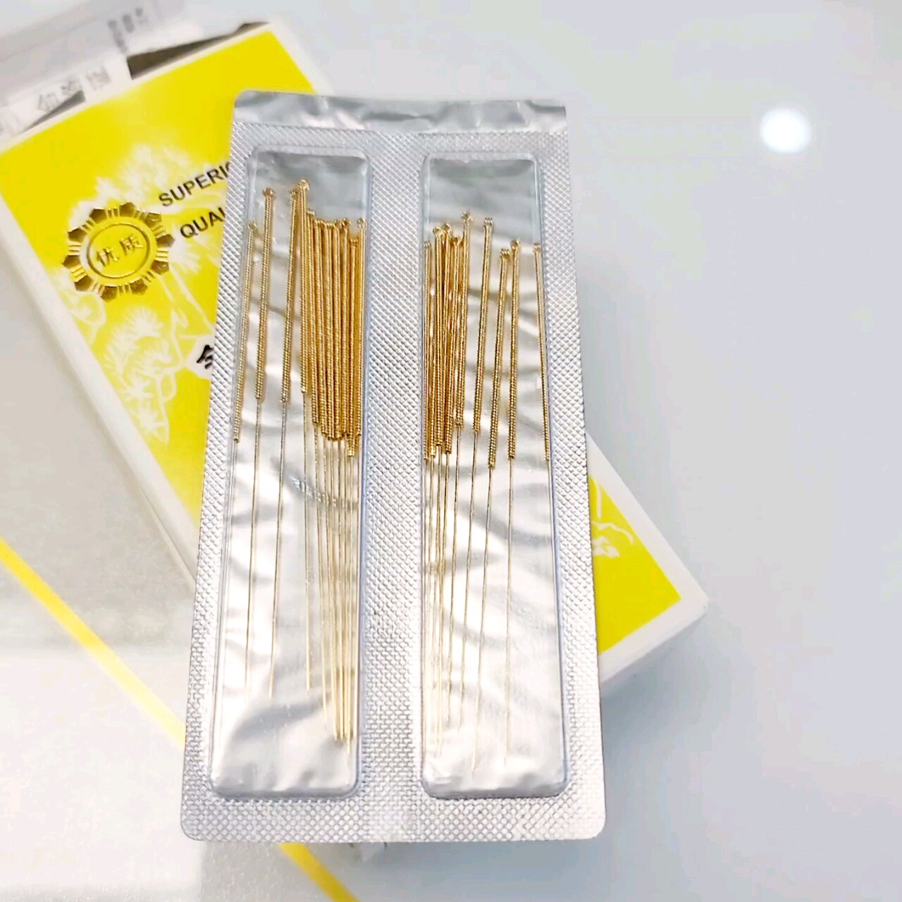 Huanqiu Chinese Full Goldplated Nondisposable Acupuncture Needles