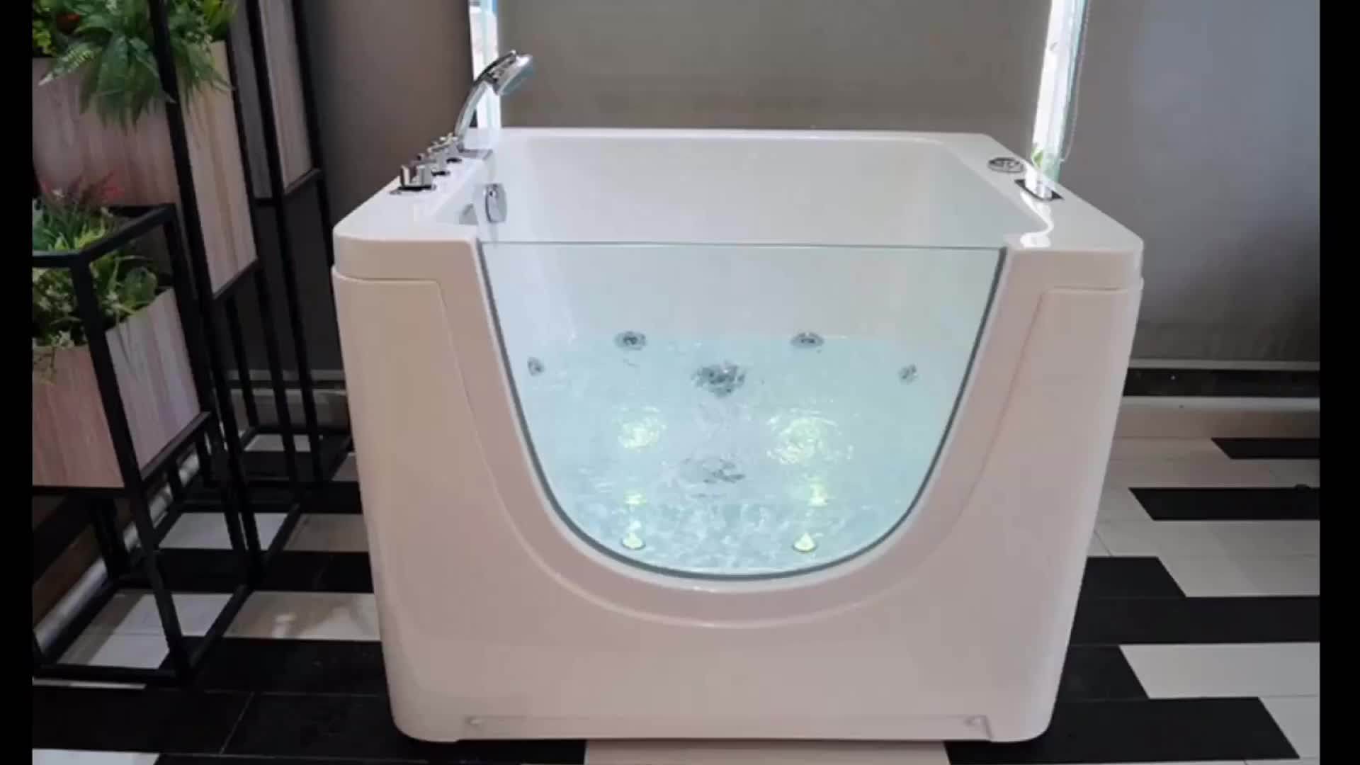 Acrylic Thermostatic Infant Bath Tub Massage Baby Spa Tubs For Kid