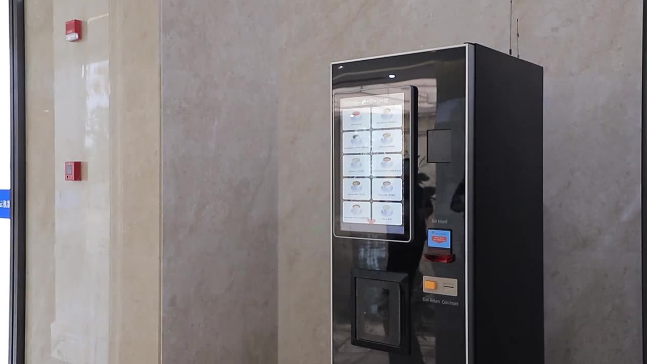 Credit Card Cash Operated Fully Automatic Espresso Freshly Brewed