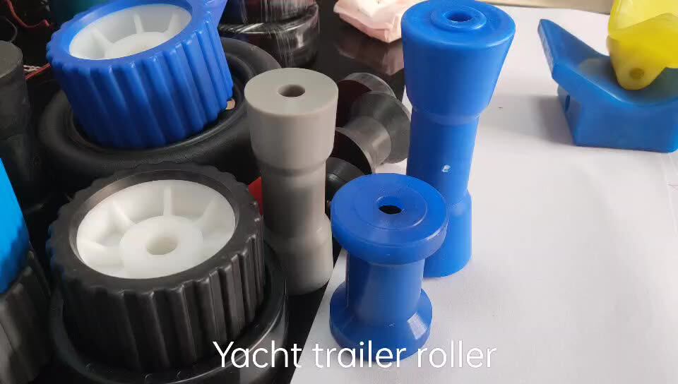 High Quality Galvanized Boat Trailer Parts Wobble Rollers Rubber Pu