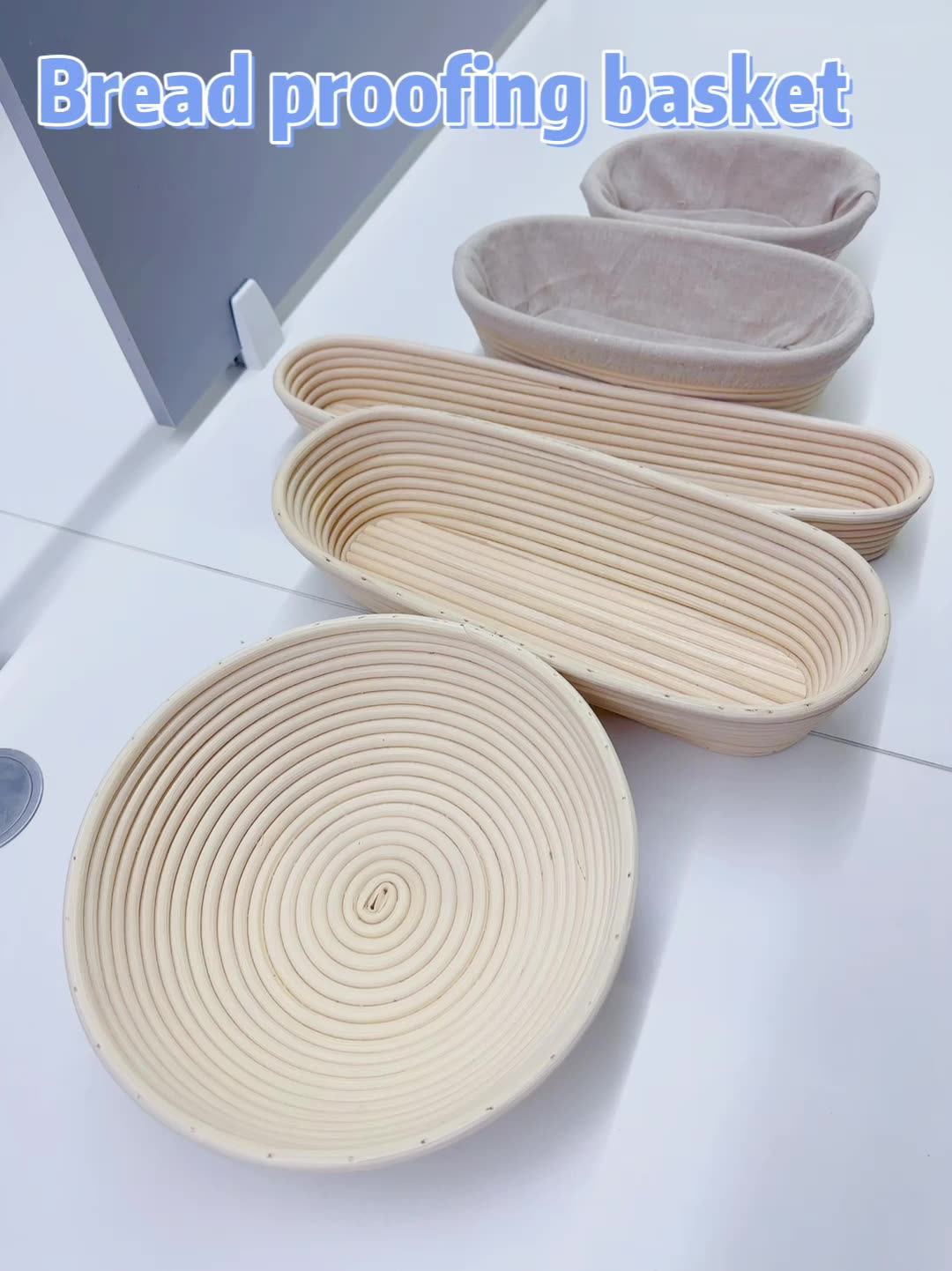 Different Size Round Oval Natural Rattan Bread Fermentation Basket