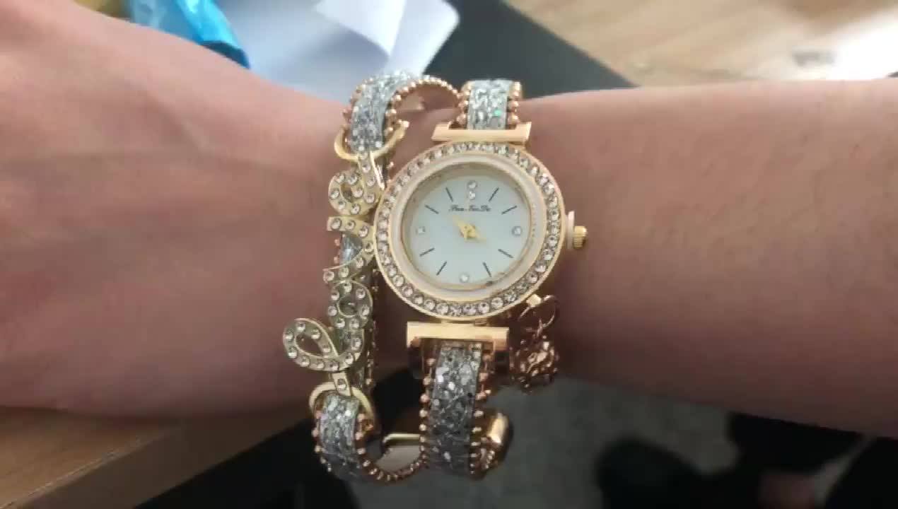 Shop High Quality Women's Wristwatch with Love Word Leather Strap