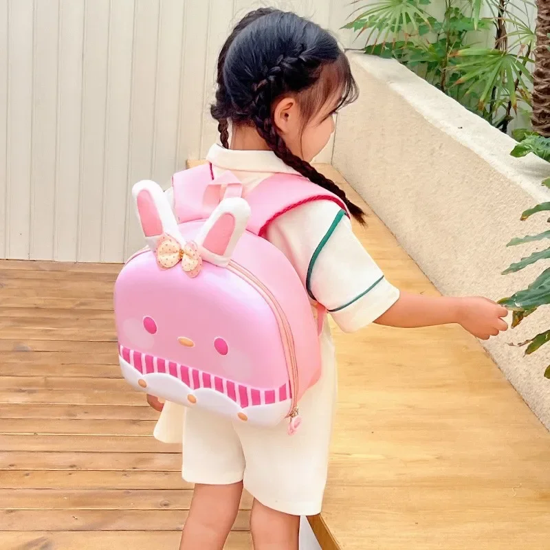 New track children's school bag 2024 new fashion cartoon rabbit kindergarten light children's shoulder bag