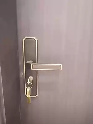 New Chinese all-copper indoor room door lock European pure copper bedroom silent double door lock household universal type